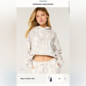 Hollister oversized camo hoodie